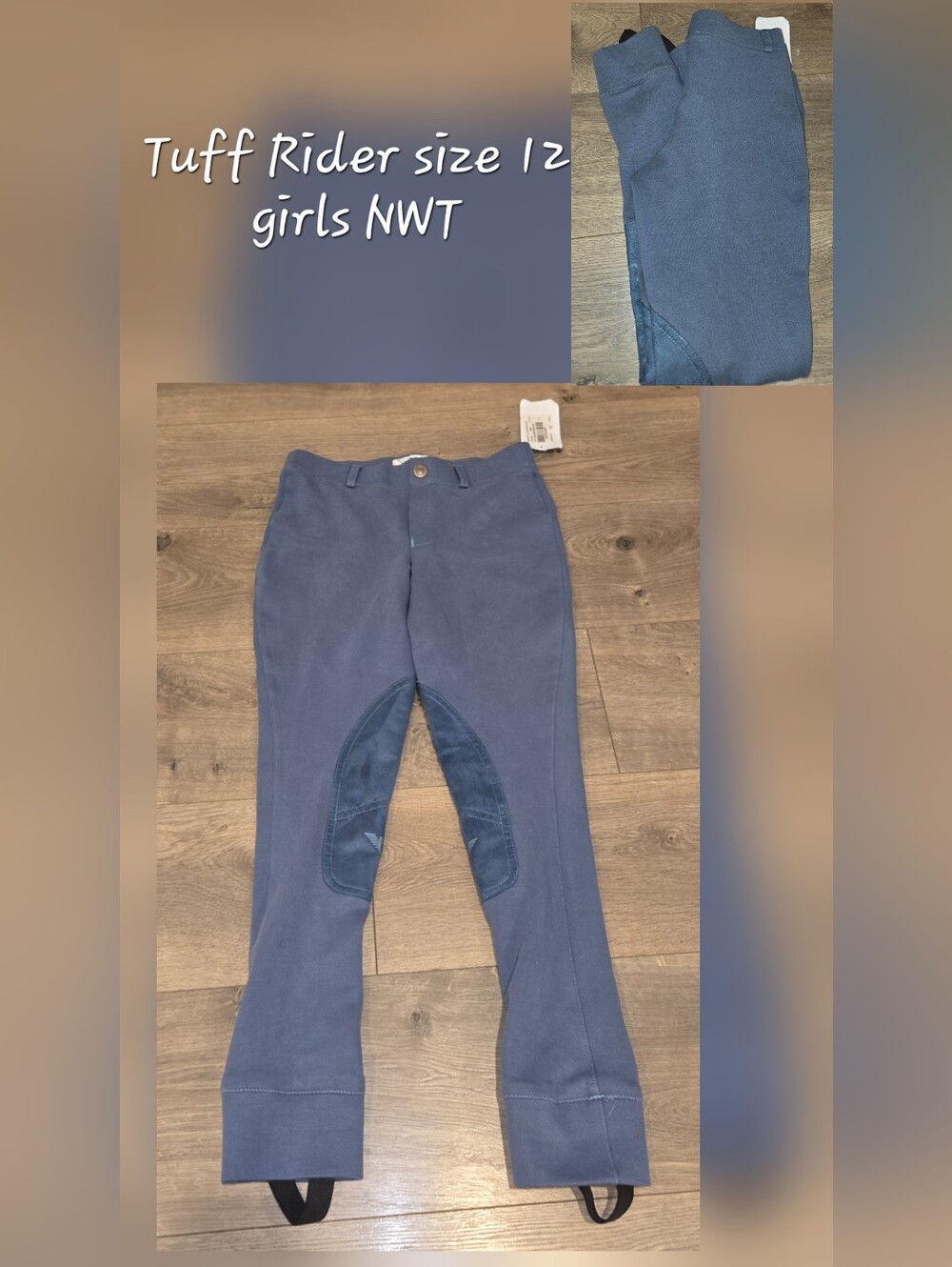 Tuff Rider Girls' Navy Riding Leggings - Size 12